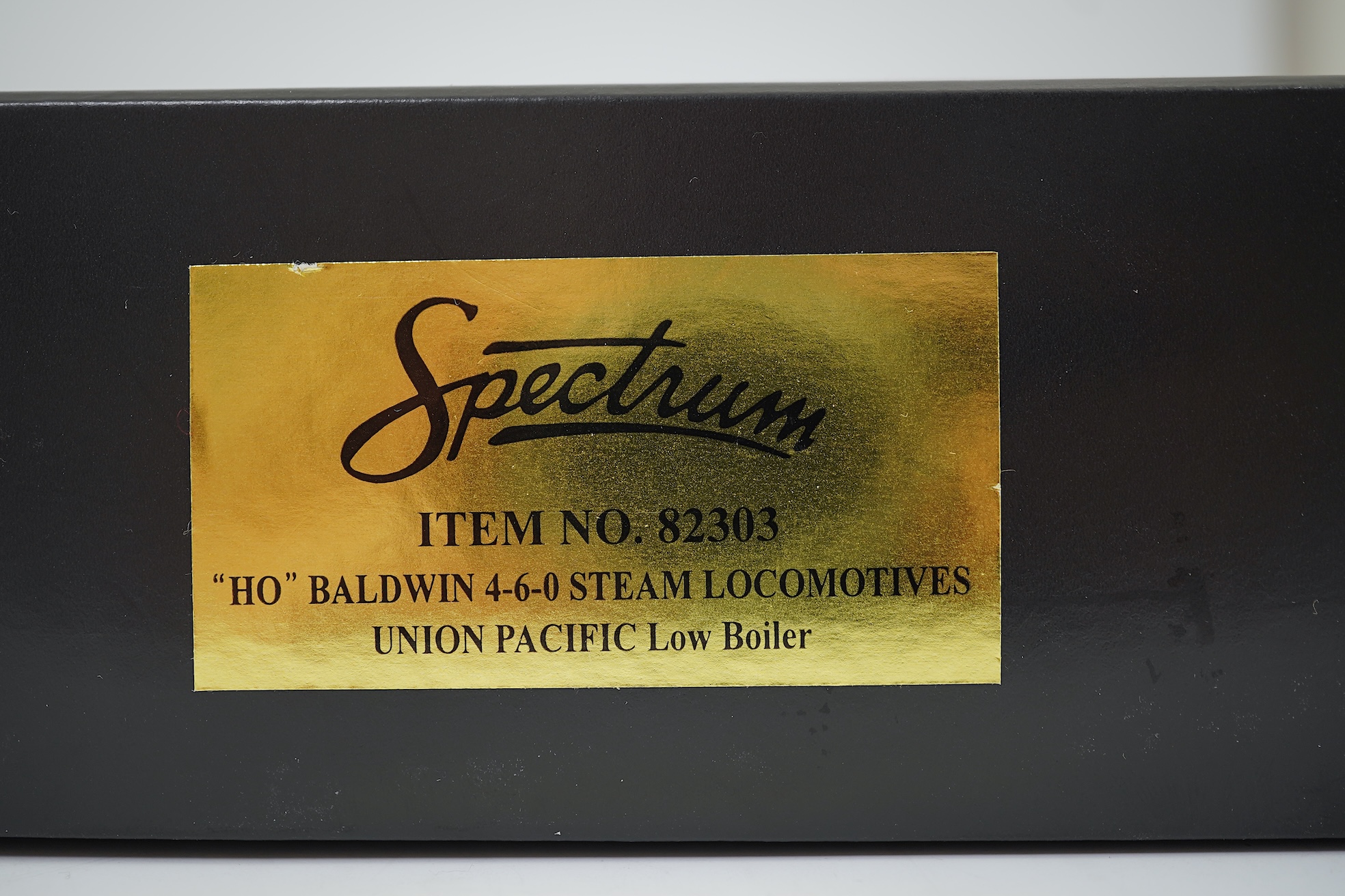 A boxed HO gauge Spectrum by Bachmann model (82303) of Baldwin, 1584, 4-6-0 locomotive with bogie tender, powered for two rail operation.